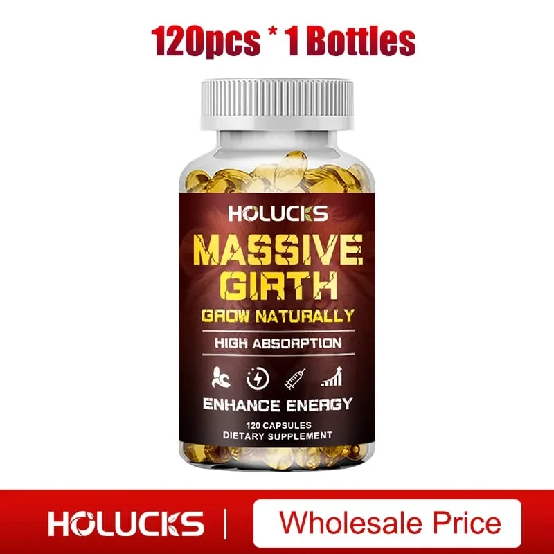 Massive Girth Capsules for Men Testosterone Booster Hormone Support Muscle Growth & Strength Size Enhancement Supplement — image 8