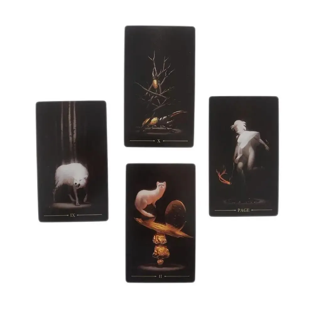 True Black Tarot Cards 78 Cards Set Divination Game Gift Board Table Game Oracles and Divination — image 5
