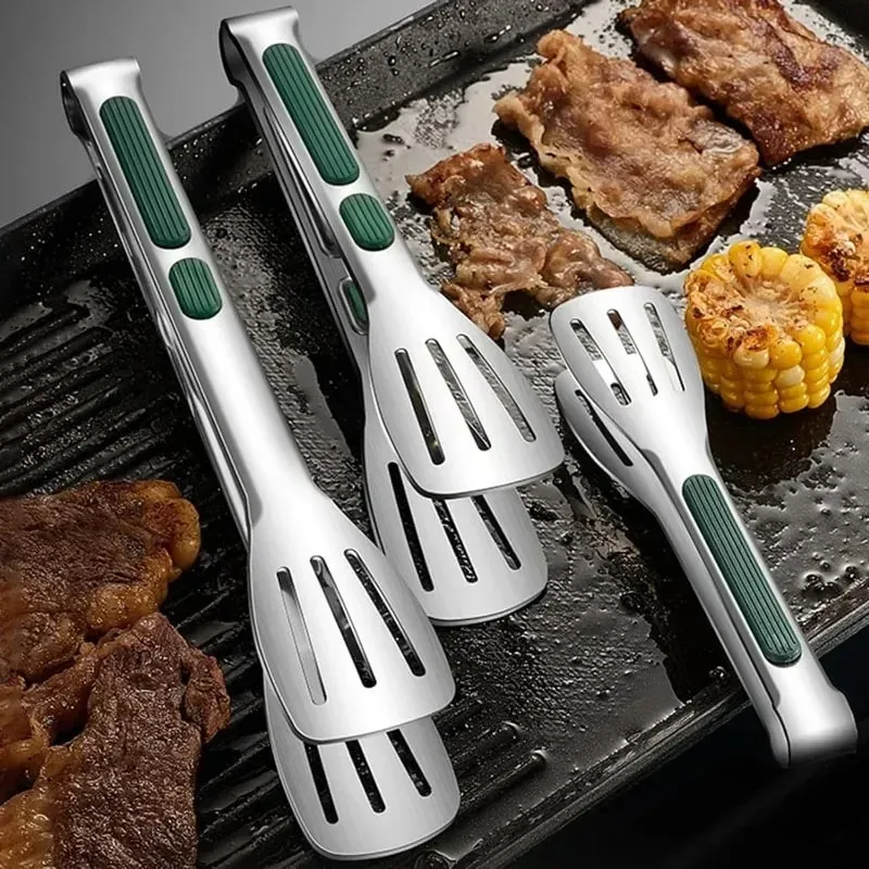 Stainless Steel Food Tongs Household Kitchen Thickened Heat-resistant Steak Tongs Food Buffet Barbecue Roasted Meat Bread Clips — image 9