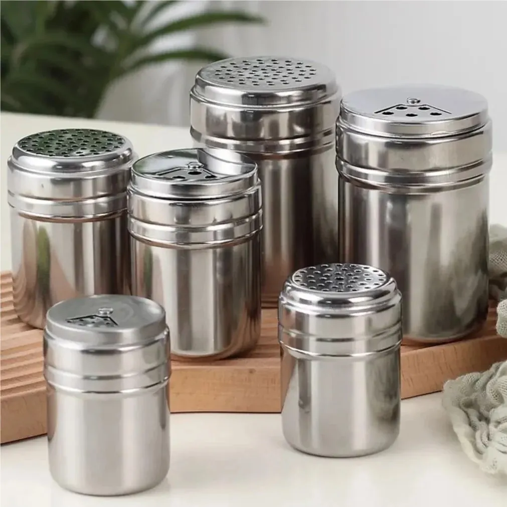 Multi-purpose Stainless Steel Seasoning Jar Salt Sugar Bottle Rotating Cover Spice Pepper Shaker Spice Jar Kitchen Gadgets — image 3