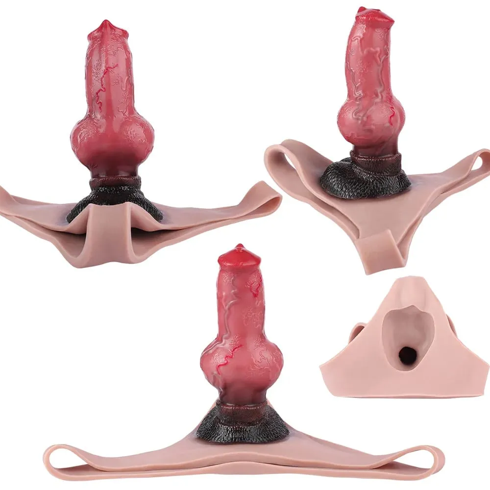 Big Knot Hollow Dildo Pants Adult Men Strap-On Penis Sleeve насадка на член Underwear For Couples Sex Pleasure Erotic Goods — image 3