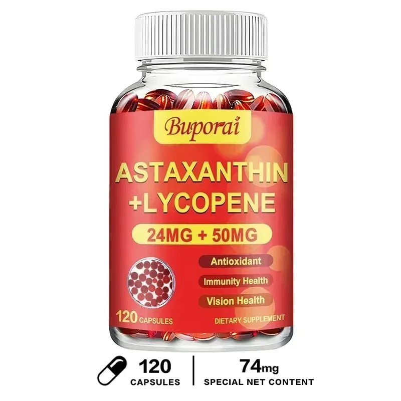 Astaxanthin + Lycopene Capsules - Supports Eye Joint and Skin Health Improves Immunity Speeds Up Metabolism Non-GMO — image 9