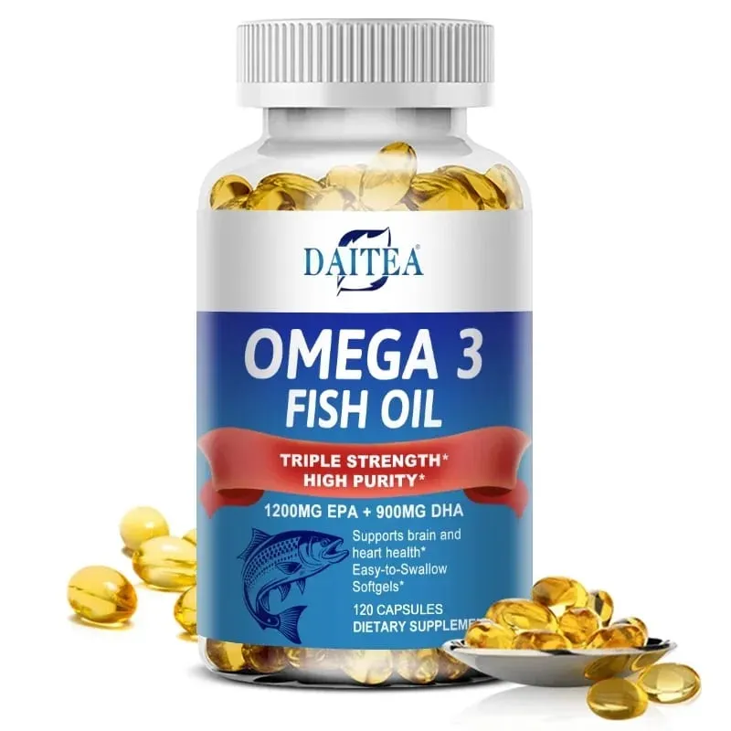 Omega 3 Fish Oil - for Nervous System Skin and Hair Health Antioxidants - Easy To Swallow — image 9