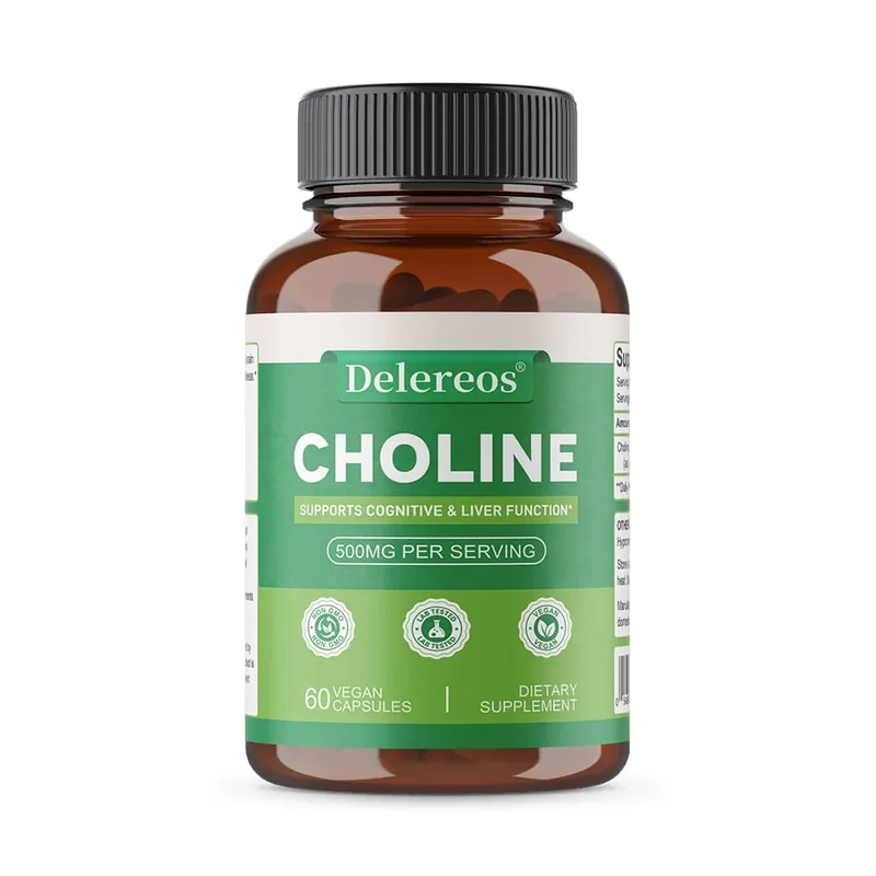 Choline 500mg - High Potency Choline Supplements Supports Cognitive Performance & Liver Function Vegan Capsules Non-GMO — image 10
