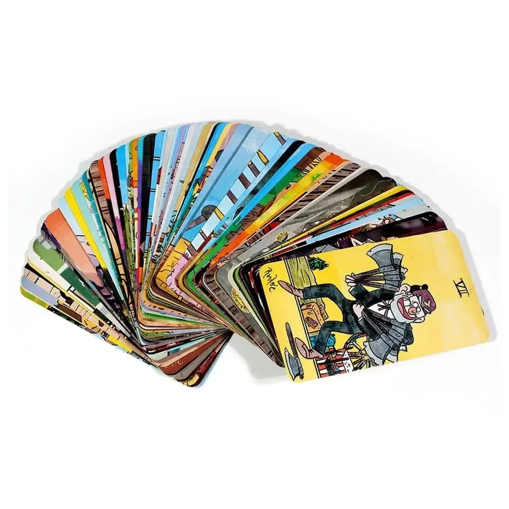 Cartas de tarô misteriosas, baralho de 78 cartas inspirado em Gravity Falls, versão em inglês, jogos de tabuleiro de tarô para iniciantes