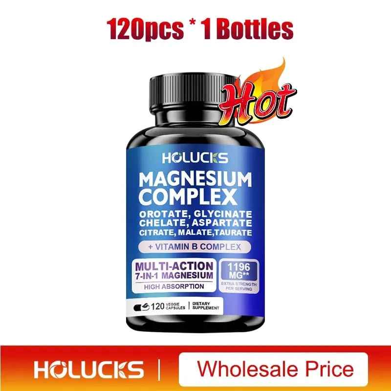Magnesium Complex Supplements-Memory Bone & Promotes Brain Health Sleep Support Muscle Relaxation Stress & Anxiety Relief