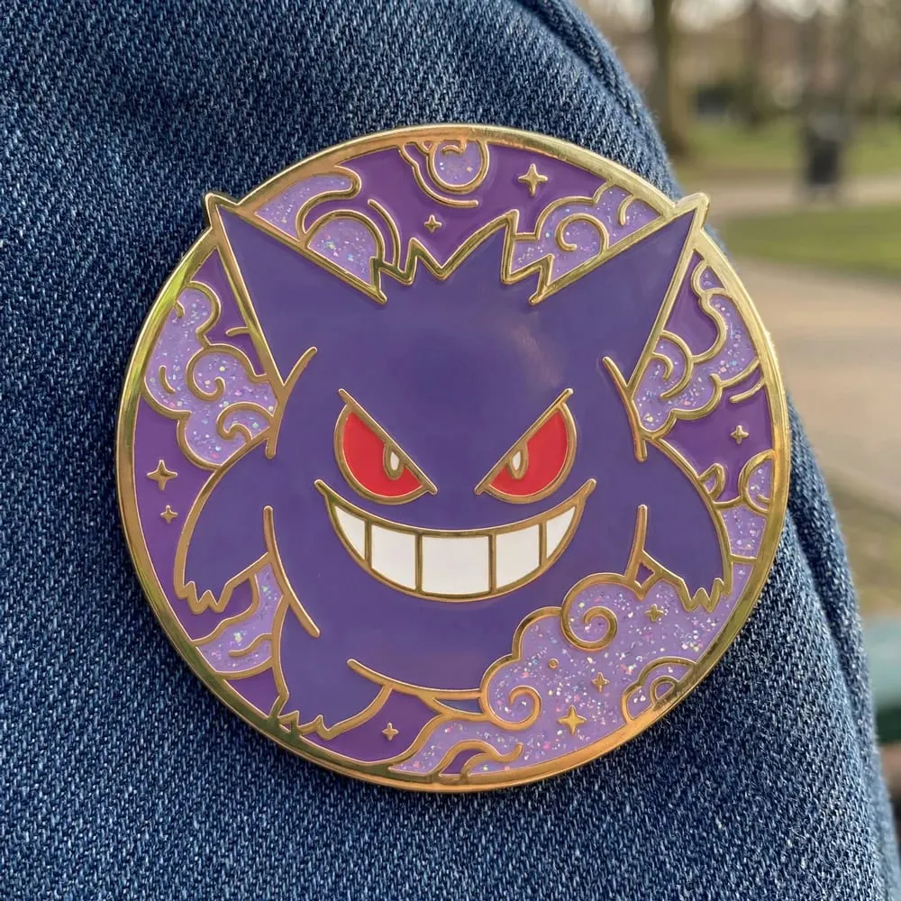 Anime Game Pokemon Hard Enamel Pins Cute Cartoon Gengar Brooches on Clothes Lapel Badges Metal Jewelry Accessories — image 5