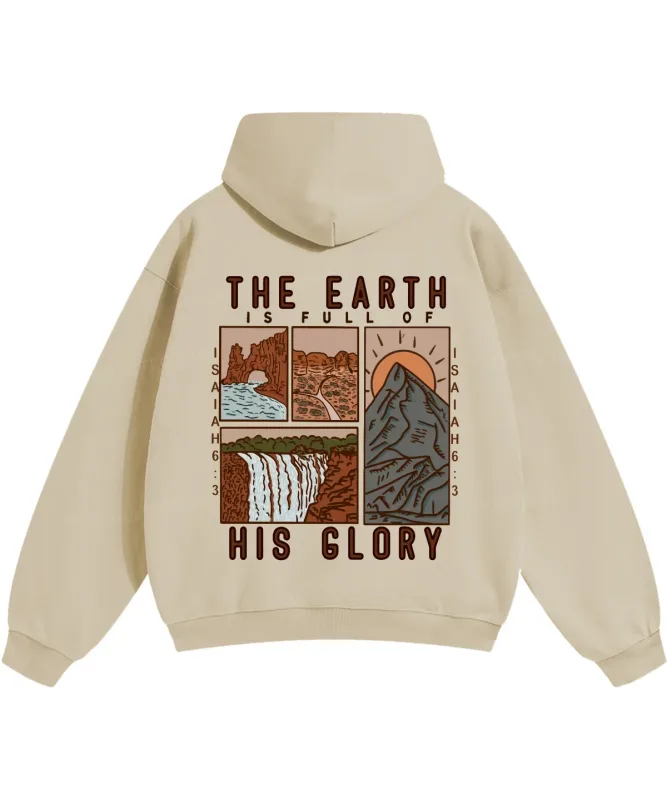 THE EARTH IS FULL OF HIS GLORY Hoodies Christianity Isaiah 6:3 Streetwear Fall Fleece Casual Hooded Pullover Men Women Clothing — image 10
