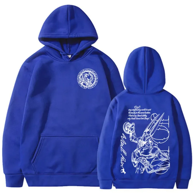Anime Jojo Bizarre Adventure STEEL BALL RUN D4C Funny Valentine Hoodies Men Women Clothing Fashion Pullover Oversized Sweatshirt