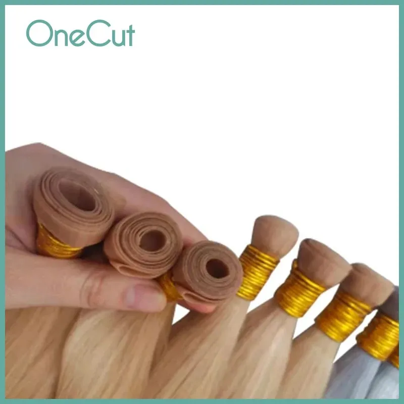 Tape PU Hair Weft Straight Raw Virgin Brazilian Sew In Double Drawn High Quality Bundle Natural Real Human Hair Weave 14-28inch — image 4