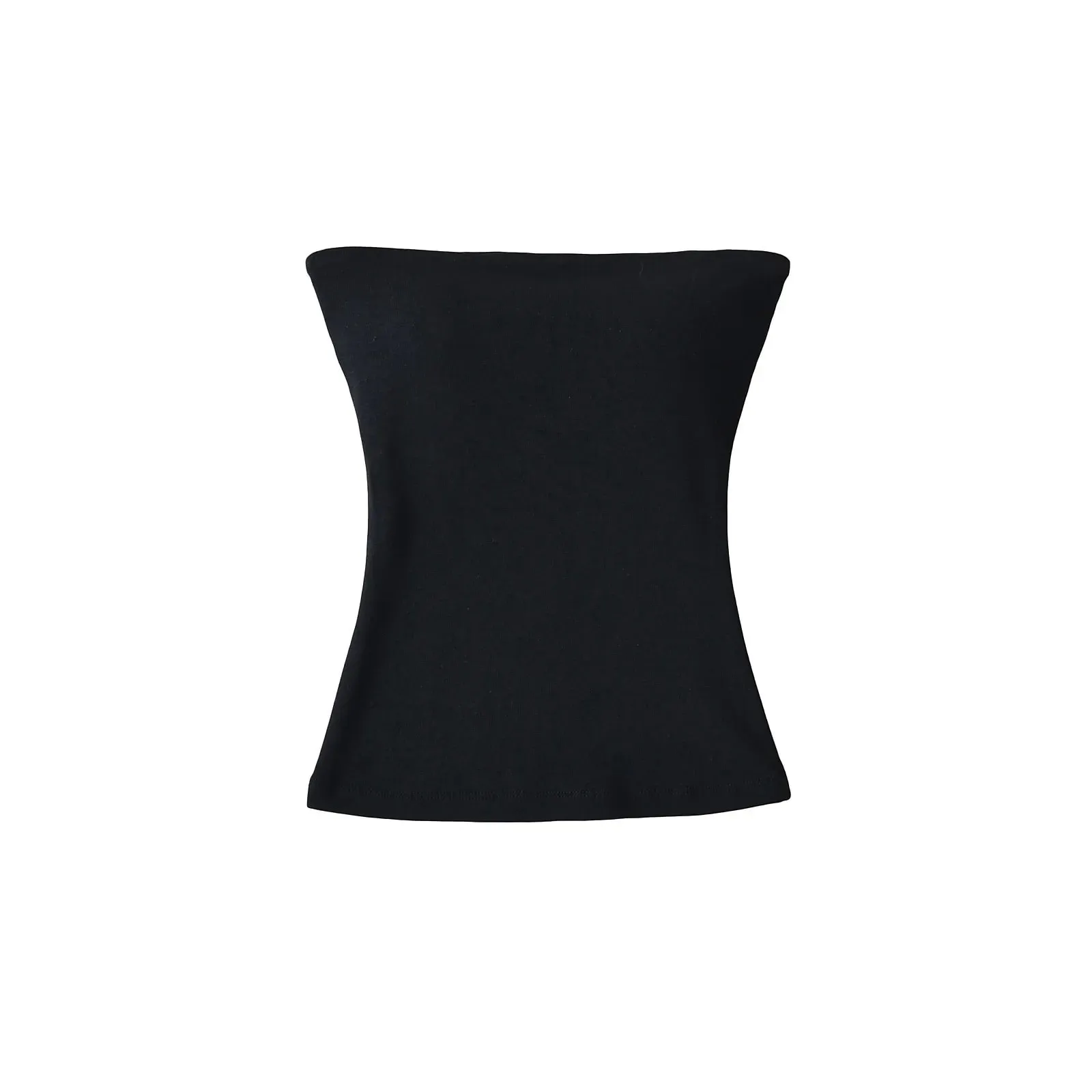 Women Solid Strapless Tube Top Sleeveless Bandeau Crop Top Stretch Basic Wrap Bustier Summer Casual Y2K Tank Tops