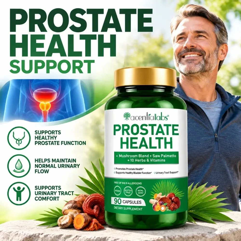 Prostate Health Capsules with Saw Palmetto 2000mg 90 Count Supports Healthy Prostate Function Urinary Flow Urinary Tract Comfort — image 1
