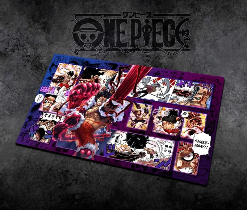 60*35cm Anime One Piece OPCG GAME Card Siri Komik PlayMat Empat Maharaja Baharu Mengajar Shankusu Buggy Luffy Mainan Koleksi Helikopter — image 18
