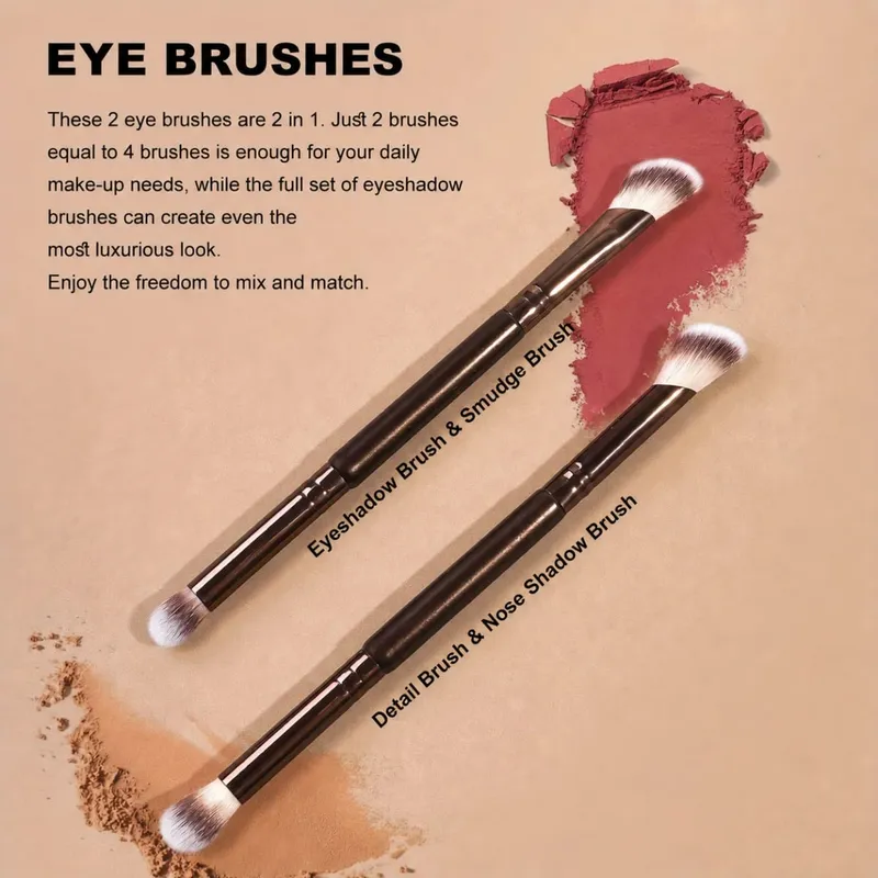 8pcs Facial Makeup Brush Set Foundation Brush Concealer Brush Contour Brush Multifunctional Makeup Brush Set Soft Bristles — image 6
