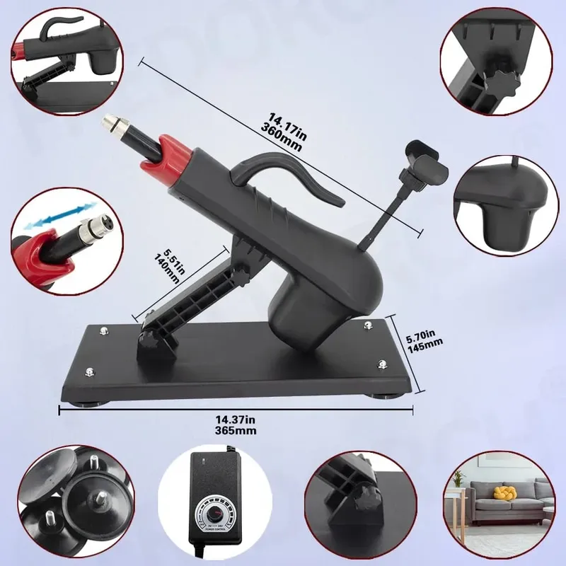 Fredorch Automatic Retractable Sex Pumping Gun Machine with Dildo For Male and Female Masturbation Sex Toy 450 Stroke per minute — image 4