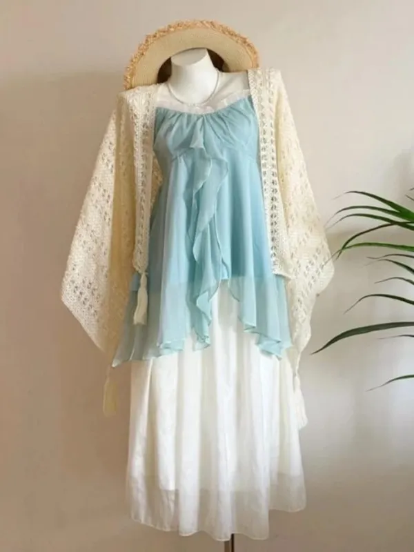2026 frau Japanische Süße Spitze Blume Y2k Ästhetischen Verband Grunge Kleider Harajuku Ärmellose Patchwork Vintage Kleid Chic