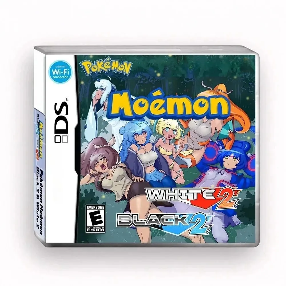 NDS Video Game Cartridge Pokémon Moemon Black 2 and White 2 US English Version
