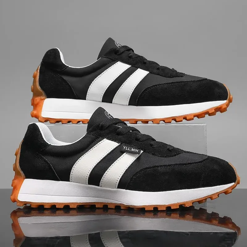 Large Size Men Casual Shoes Spring Autumn Breathable Comfortable Vintage Sneakers Fashion Lace Up Outdoor Non Slip Running Shoes