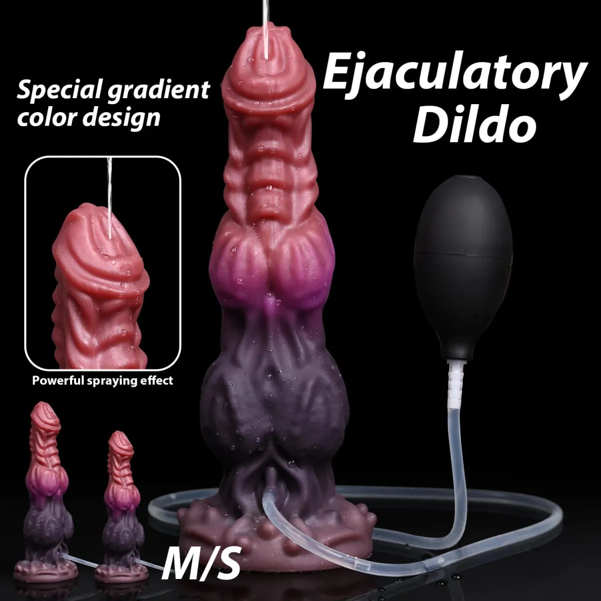 Huge Monster Dildo Squirting Fantasy Dildo Dragon Horse Dog Dildo Knotted Ejaculating Toy Big Anal Silicone Adult Toys for Women — image 3