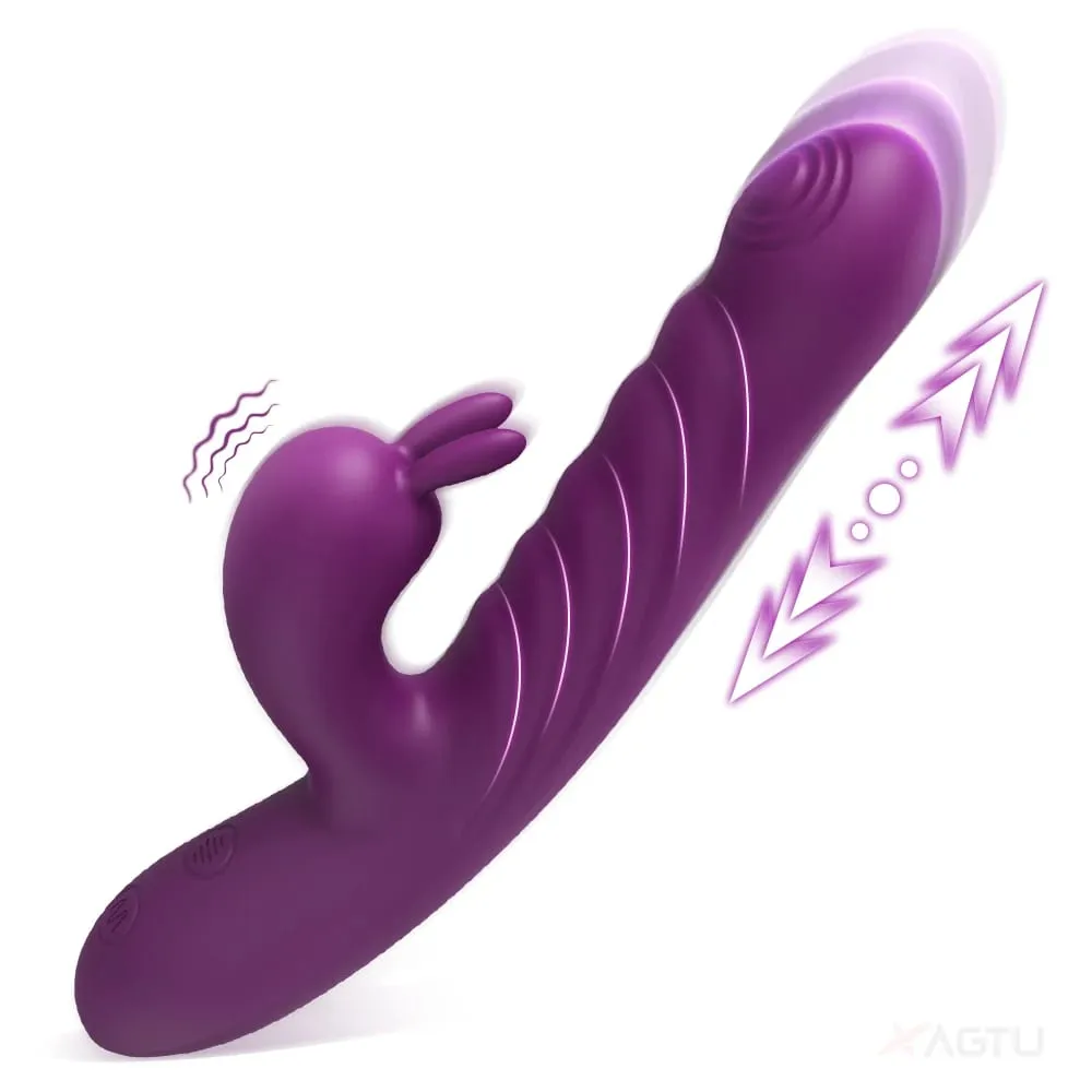 Thrusting Rabbit Vibrator for Women Go and Come G-Spot Dildo Vibrator Clitoris Stimulator Female Masturbation Sex Toy for Women — image 1
