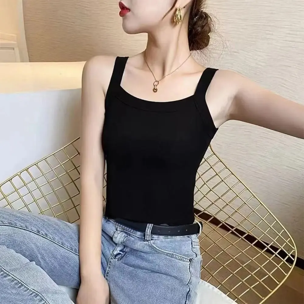 Casual Sleeveless Summer Tank Tops Slim Underwear Cami Top Shirt Camisoles Vest Corset Sports Activities — image 4