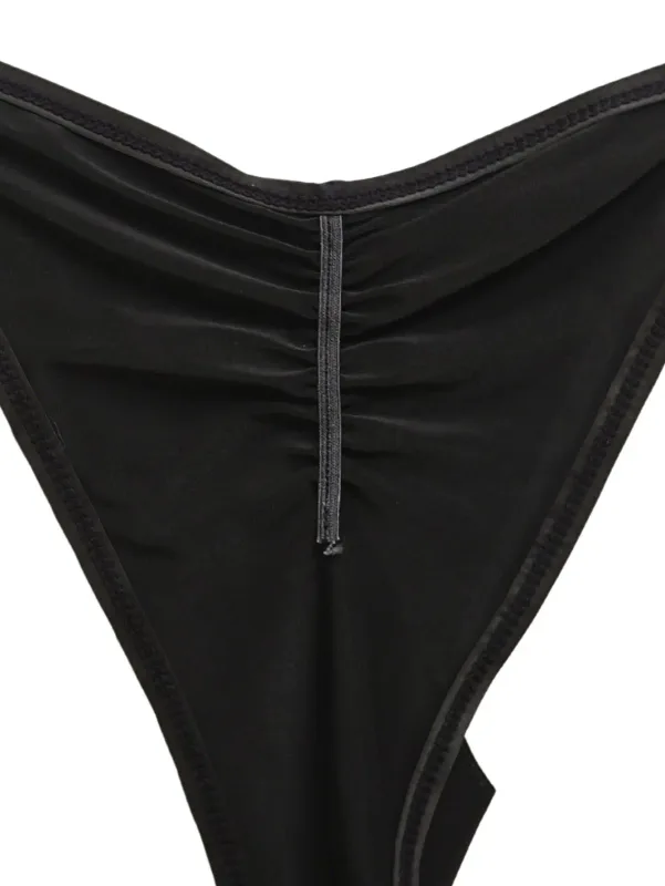 1pc Men's High Slit Ruched Thong - Ice Silky Smooth Semi Sheer, Ultra Sexy Breathable No-Stick Soft Casual Men Underwear — image 10