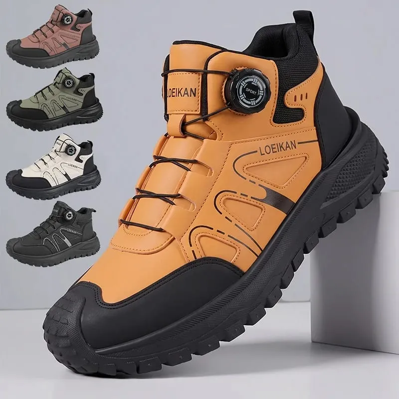 Unisex High‑top Casual Sneakers Rotary Buckle Slip‑on Thick Sole Fashion Daily Walking Shoes for Men Women — image 10