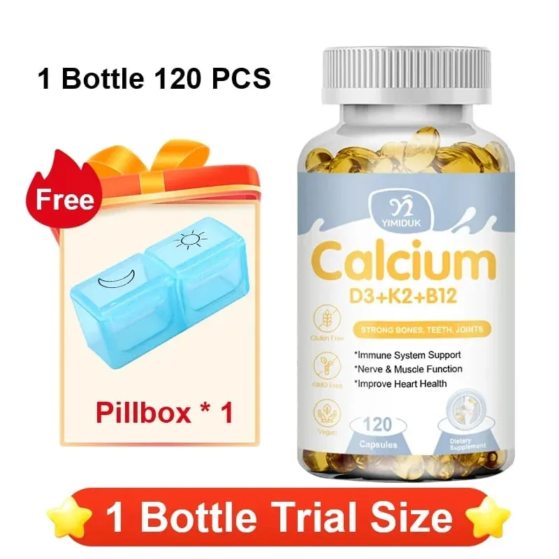 Premium Calcium D3 K2 B12 Capsules Supports Bones & Teeth Calcium Absorption Nerve Health Muscle Function & Vitality — image 11