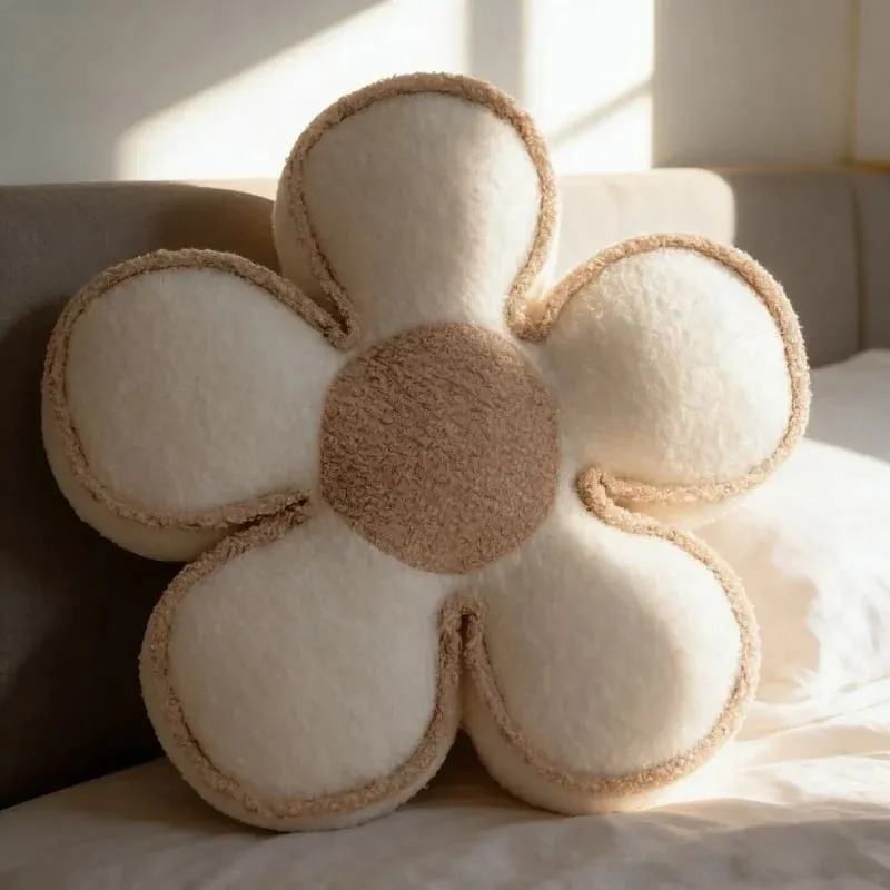 Luxury Sunflower Petal Flower Pillow Sofa Living Room Cushion Bay Window Bed Decor Headrest Backrest Pad PP Cotton Filled Pillow — image 2