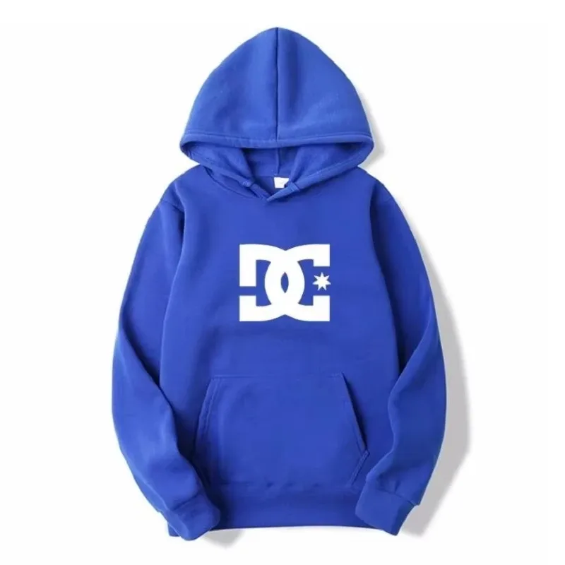 DC Letter Men's Hoodie Men's and Women's Fashion Simple Long Sleeve Sweatshirt Autumn and Winter Street Trend Large Gym Hoodie — image 2