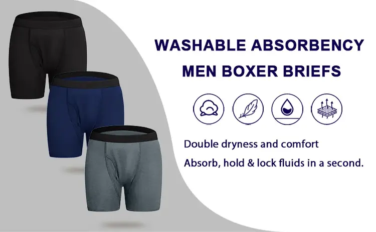 Overnight Urinary Men Boxers Ultra-Absorbent Panties Incontinence Underwear Maximum Absorbency Briefs Leak Proof Cotton Shorts — image 4