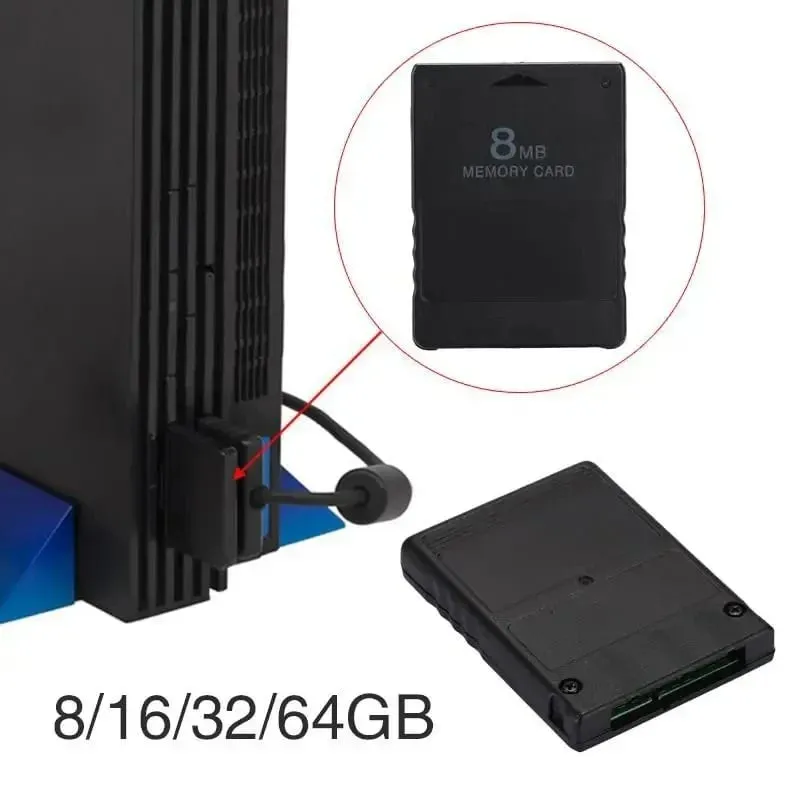 Geheugenkaart 8M/16M/32M/64M/128M/256M voor PS 2 Uitgebreide Kaart Save Game Data Stick Module voor PS2 Console
