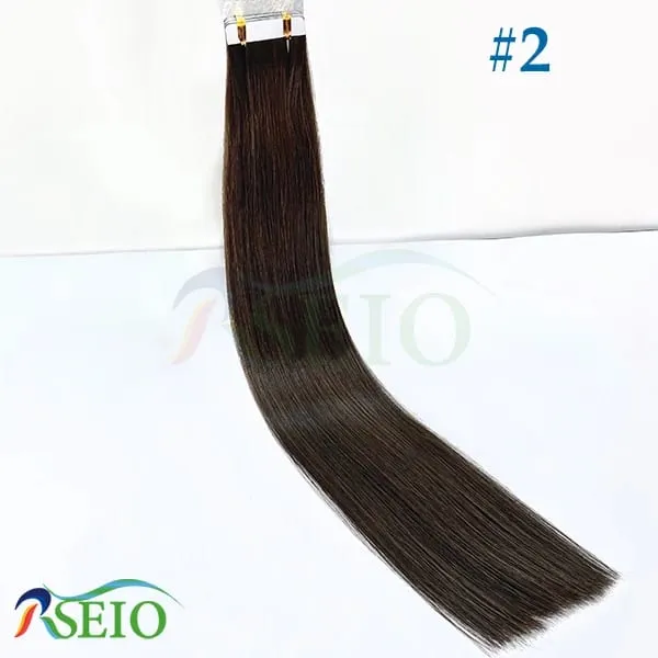 High Quality Tape in Human Hair Extensions Straight Hair Seamless Invisible 14"-22" 100% Real Natural Hair End Thicken — image 9