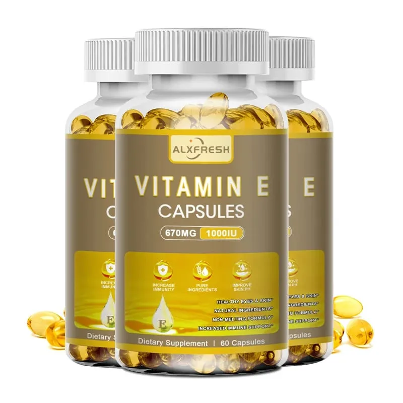 Alxfresh Vitamin E 670 mg (1000 IE) - Naturligt kosttillskott Antioxidant Hud Immunsystem Support Glutenfri Vegen — image 4