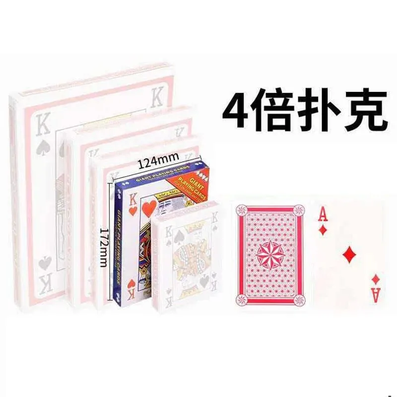Giant Playing Cards Jumbo Size Oversized Carnival Birthday Wedding Party Favors Fun Challenges Company Team Building Games Props