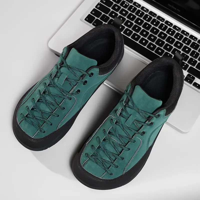 Men's Shoes Wide Width Shoes Minimalist Barefoot Non Slip Lace Up Suede Outdoor Running Shoes High Quality Luxury Men Sneakers