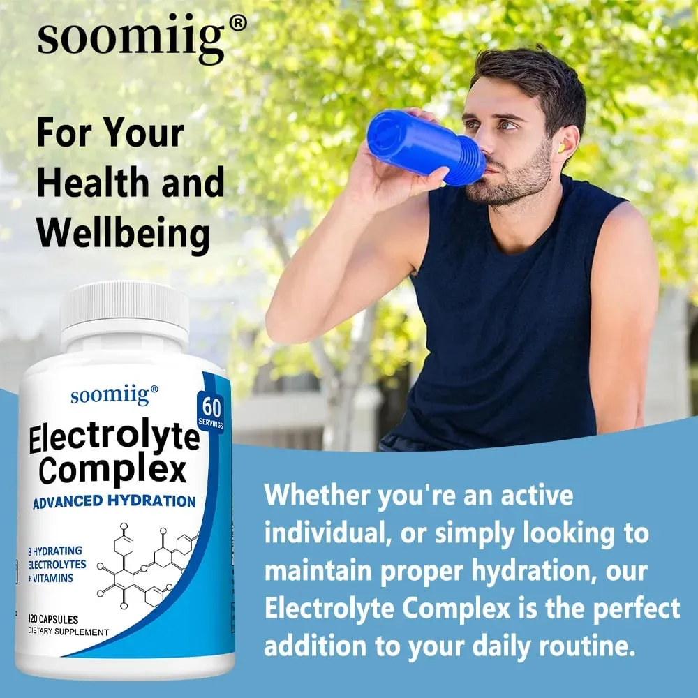 Electrolyte Salts Capsules with B6 B12 Magnesium Potassium & Zinc Fast Hydration Reduces Muscle Cramps Supports Recovery — image 6