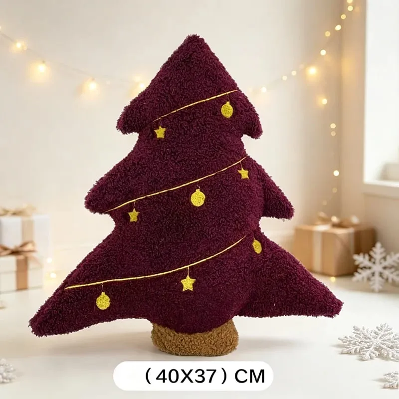 New 40cm Christmas Plush Toys Soft Christmas Tree Pillow Doll Cute Stuffed Xmas Cushion Sofa Room Decoration for Christmas Gifts