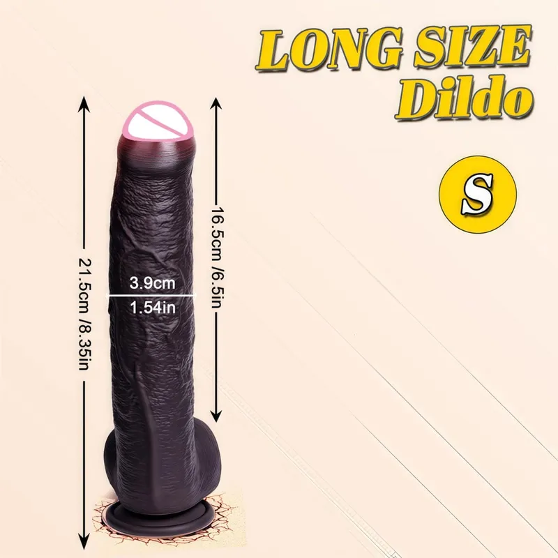 Spuer Bigger Realistic Dildos Silicone Layer Penis with Suction Cup Adult Sexy Toys for Woman Men Vagina Anal Massage Stimulator