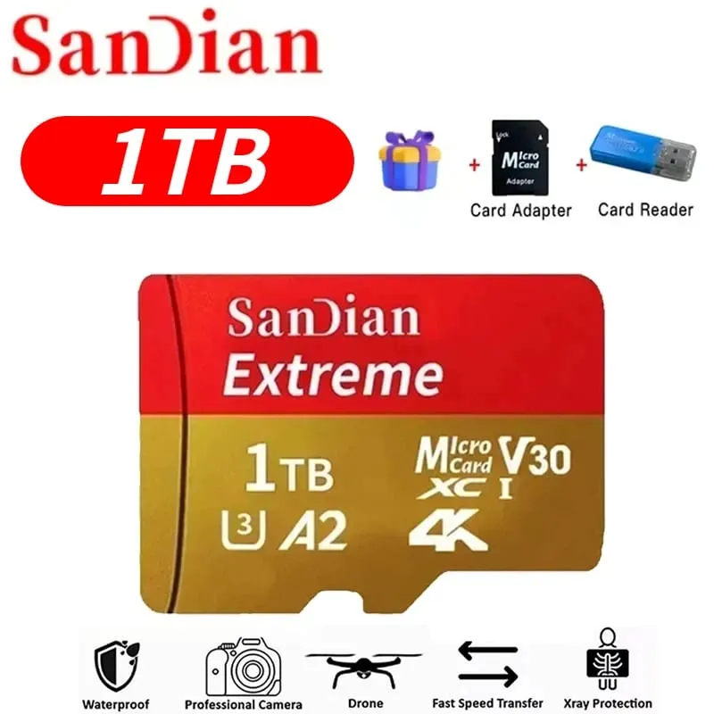 Scheda SD di memorizzazione ad alta velocità Scheda Micro TF originale da 128 GB Trasferimento ad alta velocità Classe 10 da 512 GB per fotocamera/PC/telefono — image 9