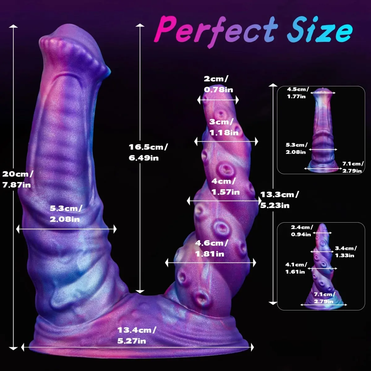 Double Ended Anal Plug Realistic Monster Dildo Strong Cup Anal ButtPlug Prostate Massager G-spot Stimulation Lesbian Gay Sex Toy — image 4