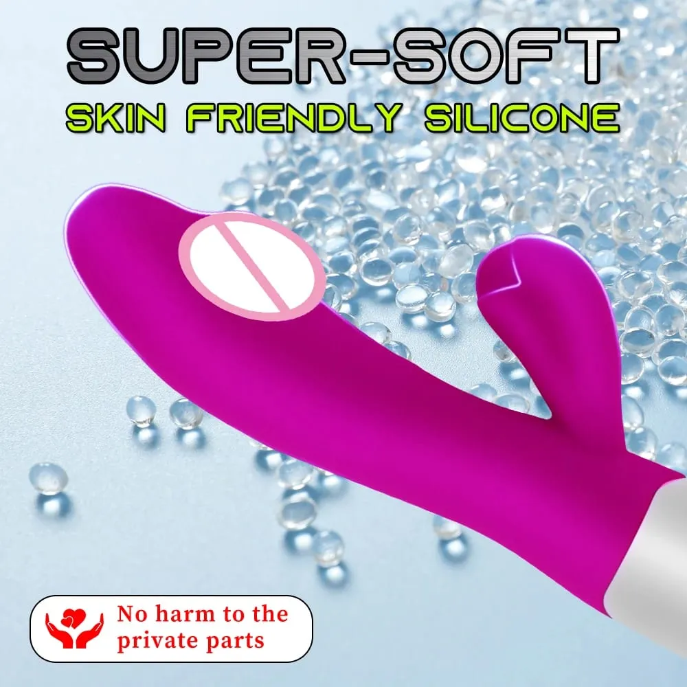 G Spot Silicone Rabbit Vibrator with Dual Vibration Clitoral Stimulator 10 Speed Adult Sex Toy for Women — image 3