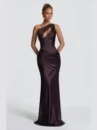Elegant Solid Pleated Strapless Maxi Dress Yellow Off-shoulder Backless High Waist Split Robe 2026 New Lady Evening Party Gown — image 14