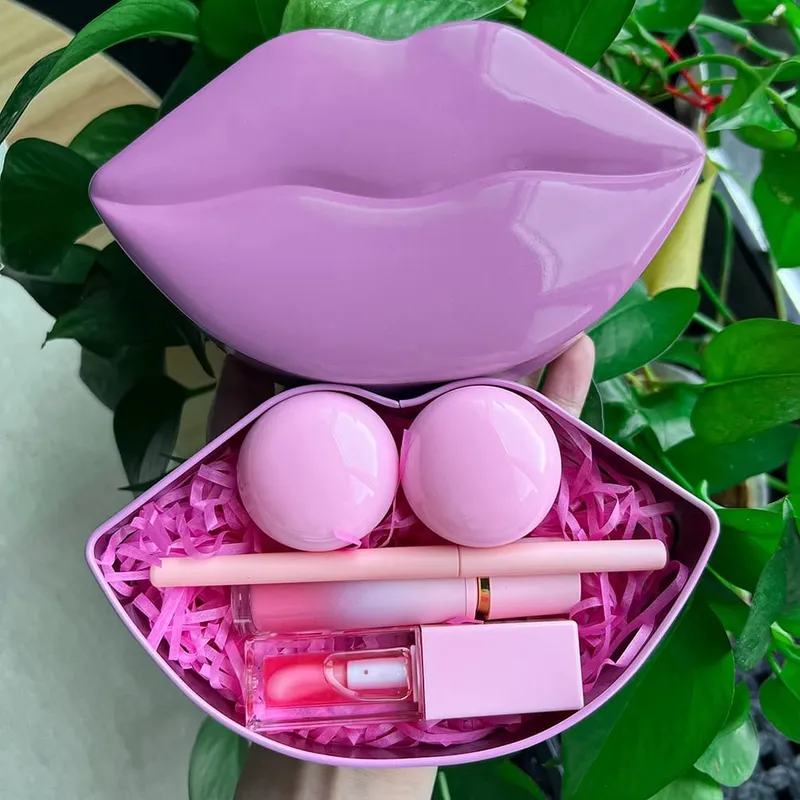 Veganes 5-in-1-Lippen-Make-up-Set, Glanz-Öl-Maske, Liner-Peeling, Private Label, individuelles Logo, Großhandel, Großlieferung für Wiederverkäufer — image 3