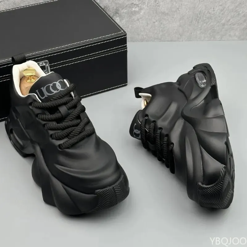 Hot Selling Men's Shoes in Plus Size Design New Thick Soled Fashionable and Versatile Sports Vulcanized Shoes with Temperament — image 6