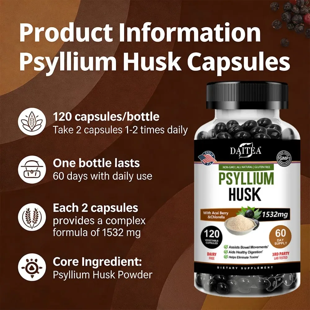 Psyllium Husk - Contains Natural Psyllium Husks To Benefit Intestinal and Digestive Health and Enhance Immunity — image 6