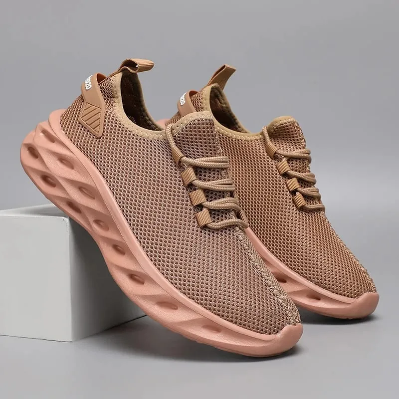 Four Seasons Men's Outdoor Sports Running Mesh Shoes Thick Sole Breathable Casual Walking Lightweight Sneakers Size 37-47 — image 6
