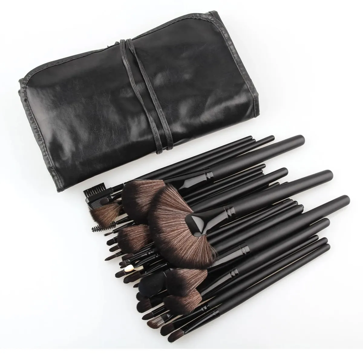 32Pcs Professional Makeup Brushes Set Goat Hair pincel maquiagem Powder Contour Brush Cosmetic Complete Kit with Leather Bag — image 2