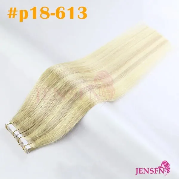 High Quality Tape In Hair Extensions Straight 100% Remy real Human Hair 16"-22"Inch PU Skin Weft Tape Ins — image 17