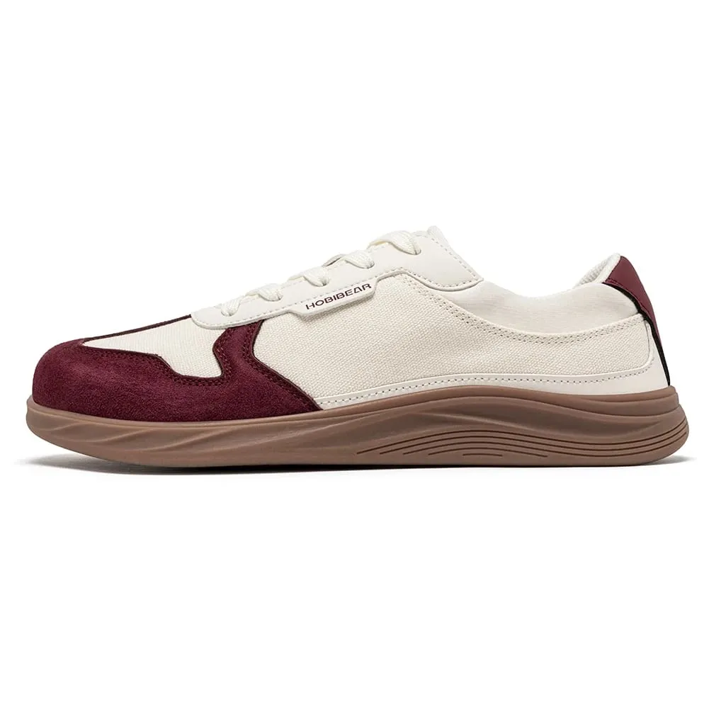 Men Women Wide Toe Box Shoes | Minimalist Artificial Leather Canvas Sneakers Lightweight Casual Lace Up Walking Shoe